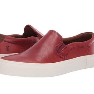 Frye Red Leather Men's Slip-On Loafers